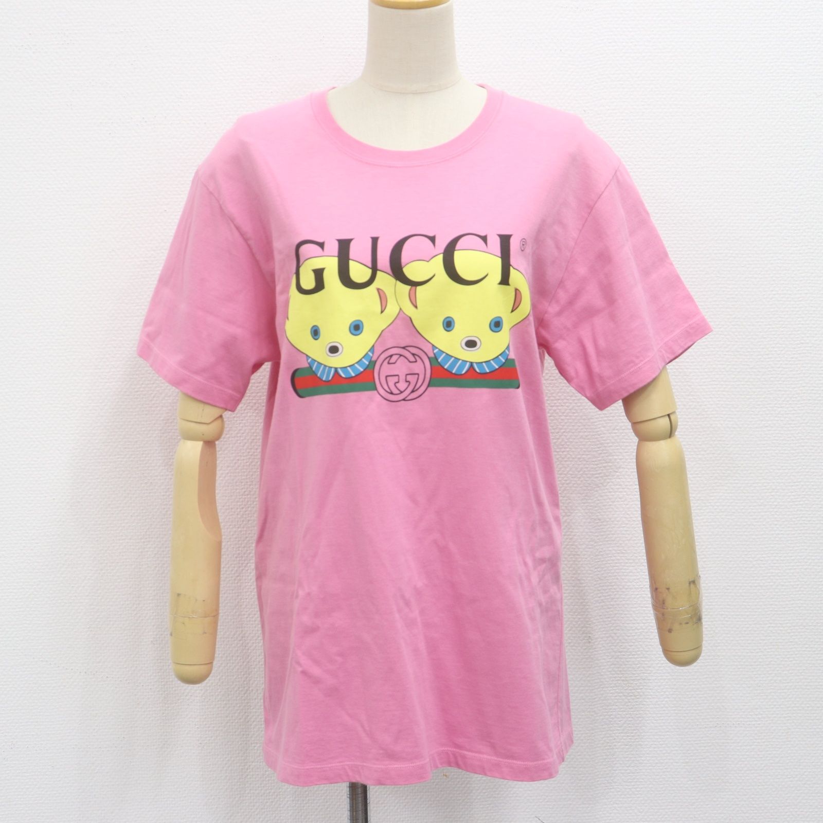 IT4U2J4LYLIG GUCCI グッチ テディベア クマ 半袖 Tシャツ ピンク レディース サイズ XS 8,712円
