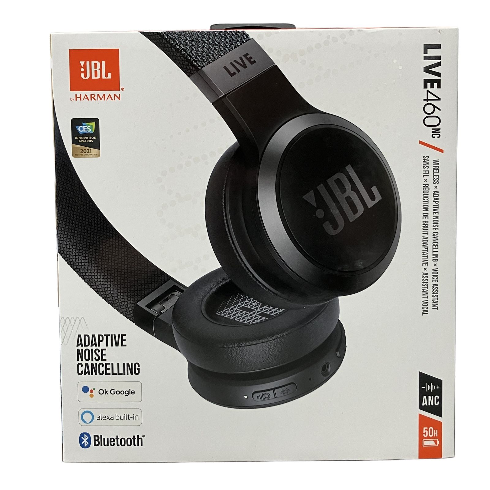 JBL LIVE 460NC ワイヤレスヘッドホン ノイズキャンセリング ブラック 未使用 H11290420