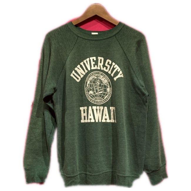 【中古】　University of Hawaii　スウェット　長袖　トップス　裏起毛　カレッジ　ハワイ大学　プリント　USA製　古着　/1591