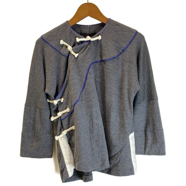 【中古】　tricot COMME des GARCONS　トップス　長袖　無地　チャイナボタン　AD2014　日本製　ドメスティック　古着　/2496