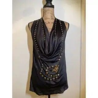 正規品 ジバンシィ ノースリーブ シルクブラウス 55 66