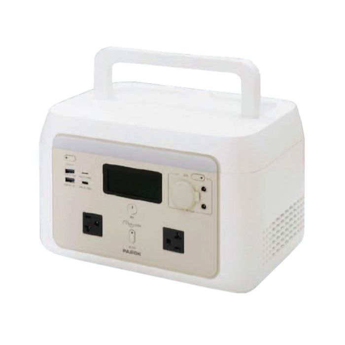 【新品】パオック ポータブル電源 PPS-600 ホワイト 屋外イベント アウトドア 非常用電源 ポータブル蓄電池 停電時 災害時 車中泊