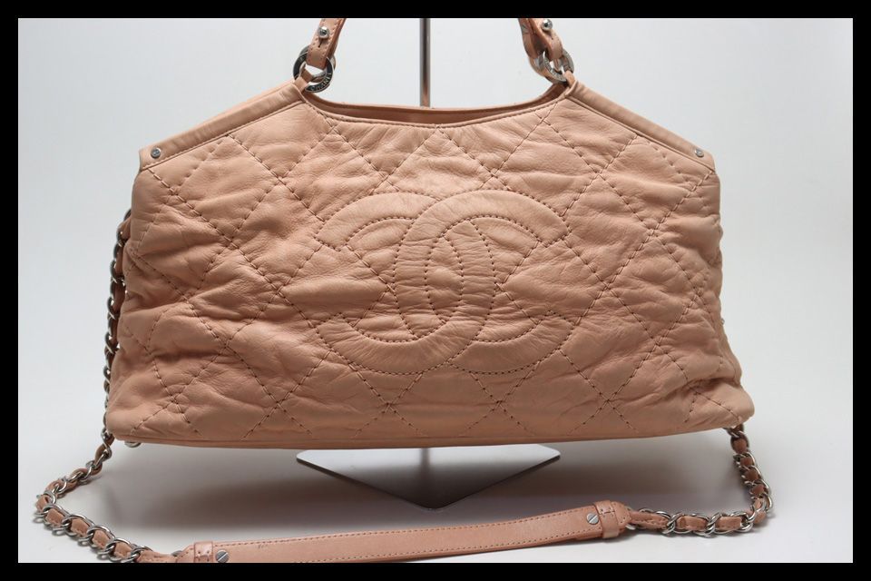 ■CHANEL 16番台 マトラッセ SV金具 レザー 2way トートバッグ シャネル ■0514plA1349-O