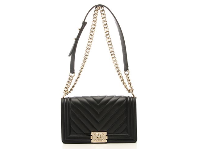 CHANEL シャネル バッグ ボーイシャネル25 Vステッチ チェーン