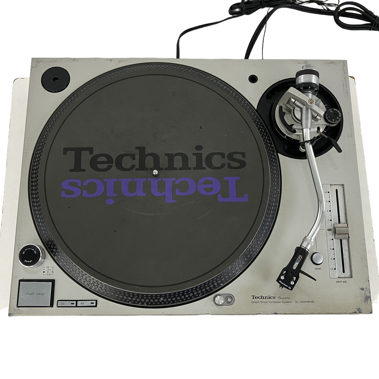 Technics SL-1200MK3D ターンテーブル レコードプレイヤー OM Pro S カートリッジ テクニクス 音響機材 中古 訳あり Y11256070