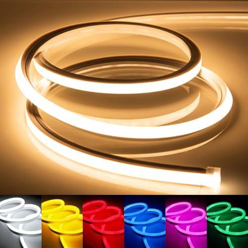 LEDテープライト 100V EL蛍光チューブ管 高輝度 屋外 防水 室内 LEDライト ネオンライト 切断可能 折り曲げ自在 間接照明 配線不要 プラグアンドプレイ 国内発送 2084c6c3
