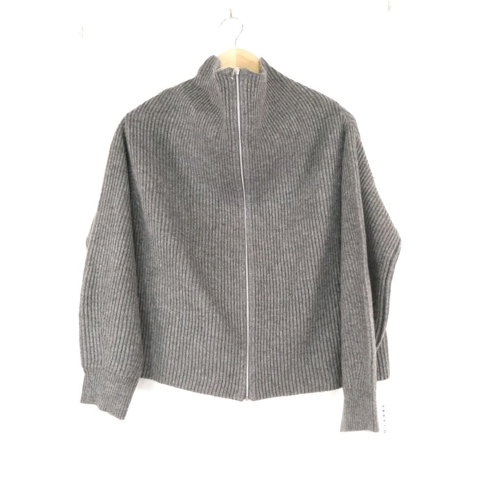 未使用 FRAY I.D フレイアイディー FWNT245026 2wayオフショルスキッパージップニット F ナイロン ウール 他 長袖 パーカー レディース AM8785A93