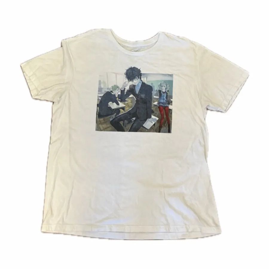 ペルソナ5 プリントTシャツ ホワイト XL【A-616】