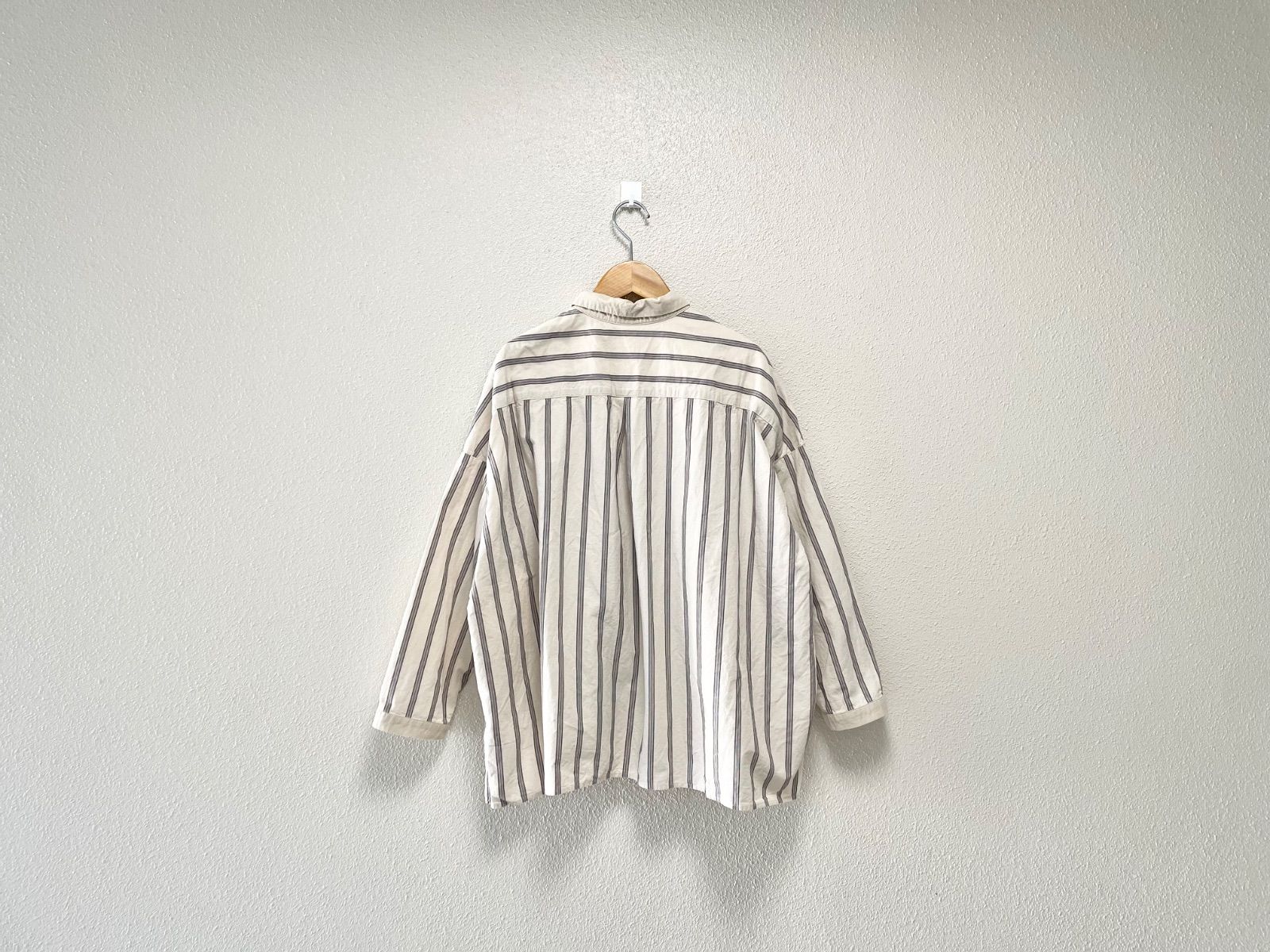 nest Robe ネストローブ コットンリネンストライプビッグシャツ 定価2 