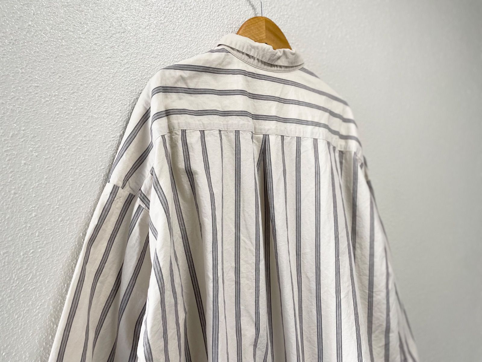 nest Robe ネストローブ コットンリネンストライプビッグシャツ 定価2 