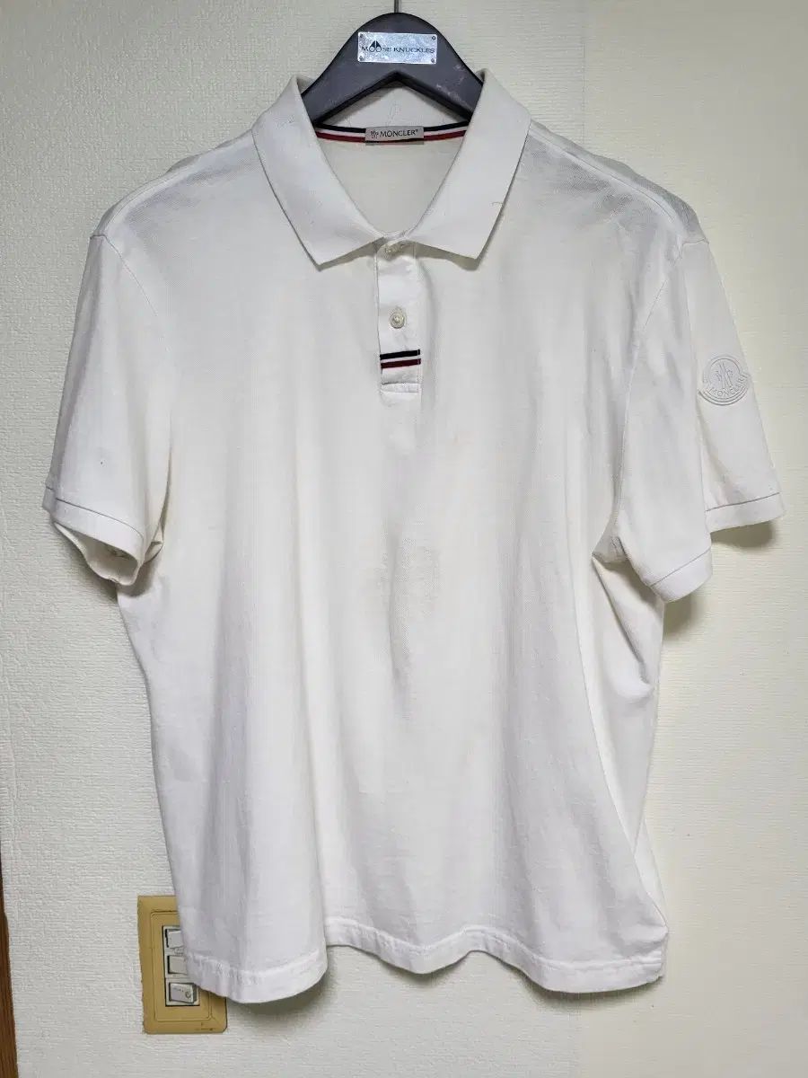 モンクレール 白 半袖 ポロTシャツ