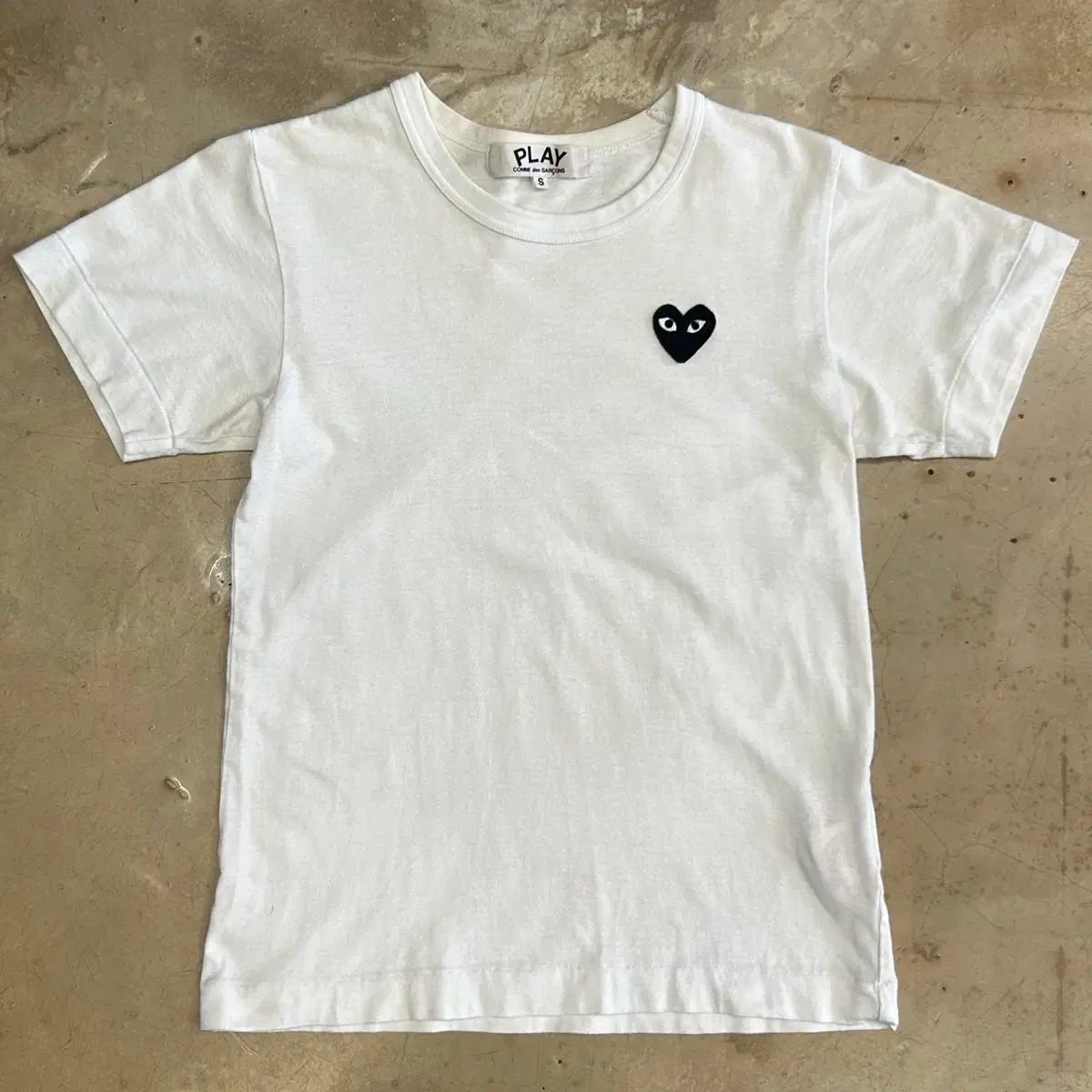 COMME des GARCONS ブラック ハート ワッペン レディース 半袖T S