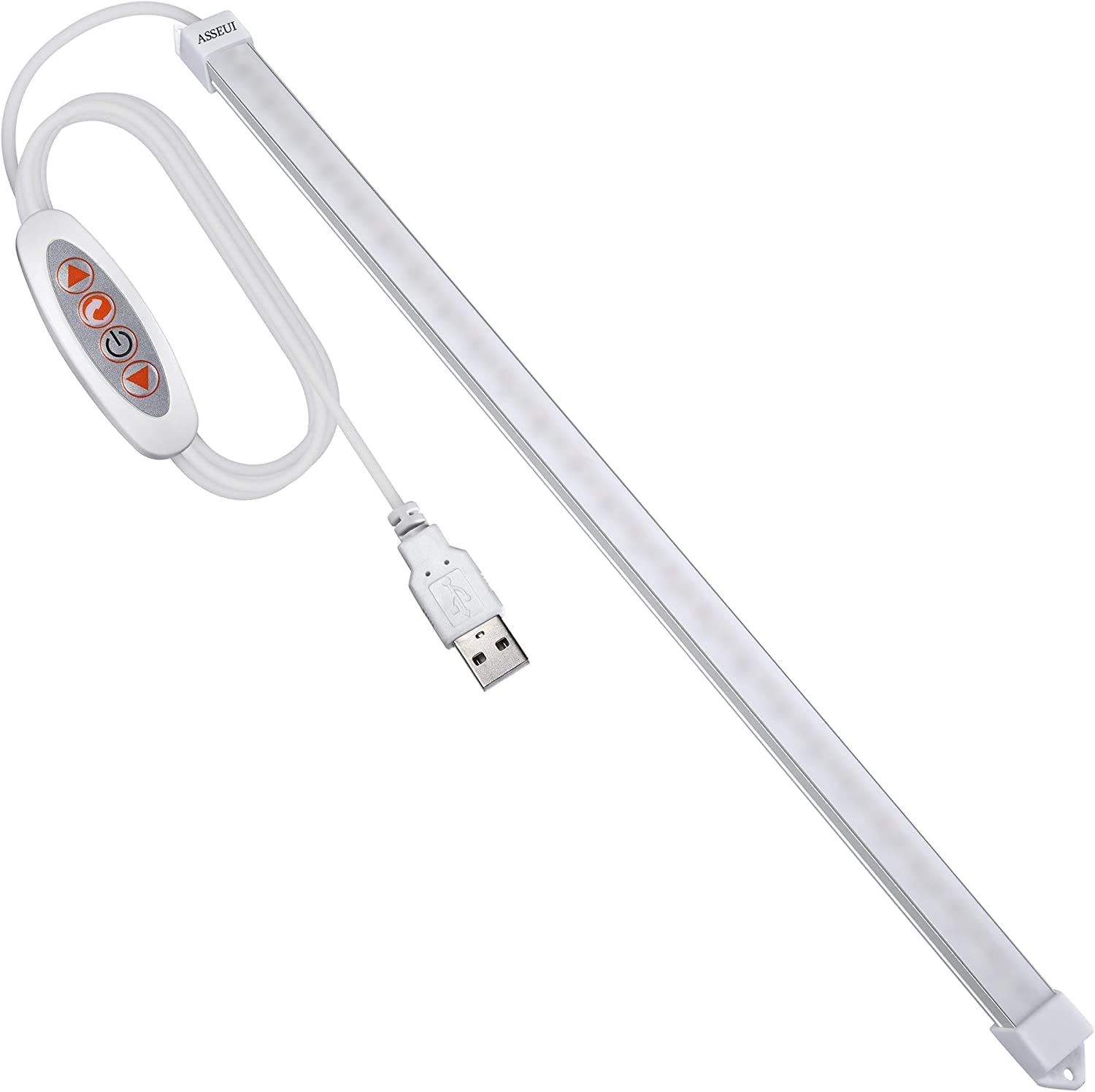 【2本入り】LED バーライト USB キッチン 高輝度 52cm 蛍光灯 棚下 電球色 昼白色 昼光色 無段階調光 チューブ 3Mテープ/磁石付属 電気工事不要 取付簡単 目に優しい 省エネ 防災 節電対策送料無料 cf62b6c5
