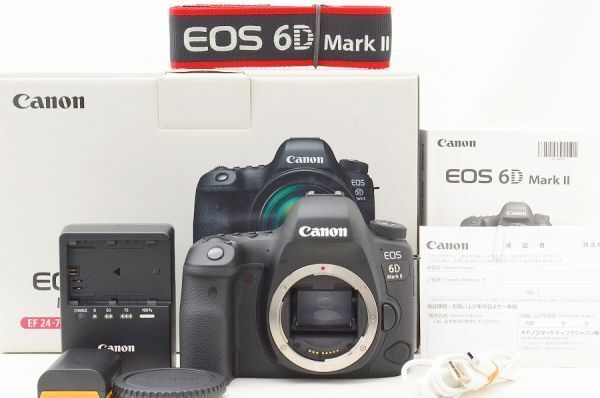 ☆新品同様☆ Canon キャノン EOS 6D Mark II ボディ 元箱 付属品 Shot数 僅か 600枚前後！ ♯26052307