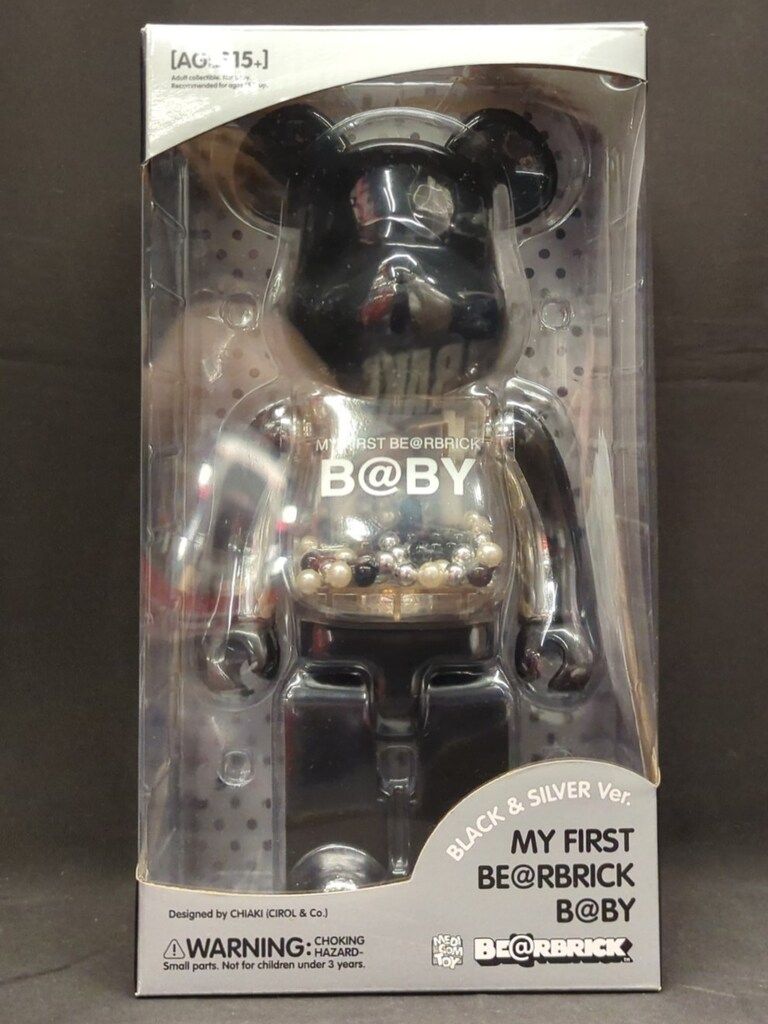 MEDICOMTOY BE@RBRICK MY FIRST B@BY Black & Silver ver. 400%