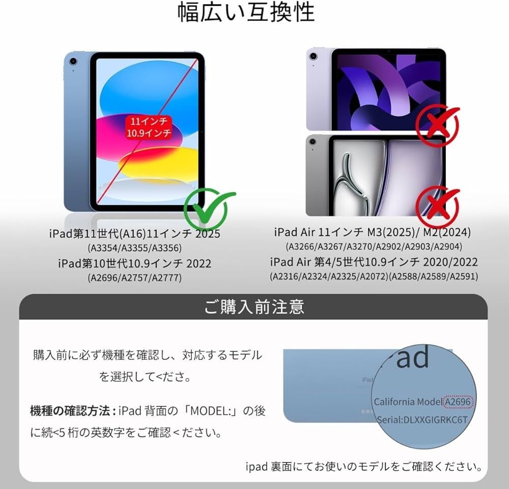 新品】iPad 第10/11世代 ケース WONZIR ブラック - メルカリ