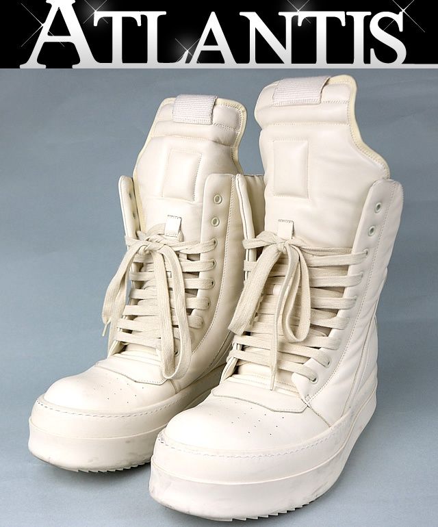 RICK OWENS 銀座店 リックオウエンス MEGA GEOBASKET メガジオジオ バスケット スニーカー メンズ size:43 ミルク（白系）103245