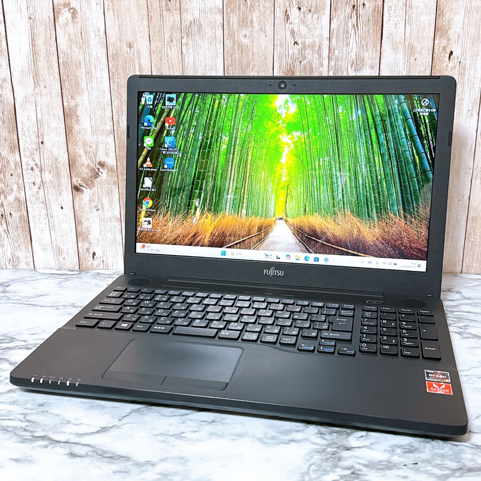 美品】富士通 Ryzen3 SSD256GB Webカメラ付PC - メルカリ
