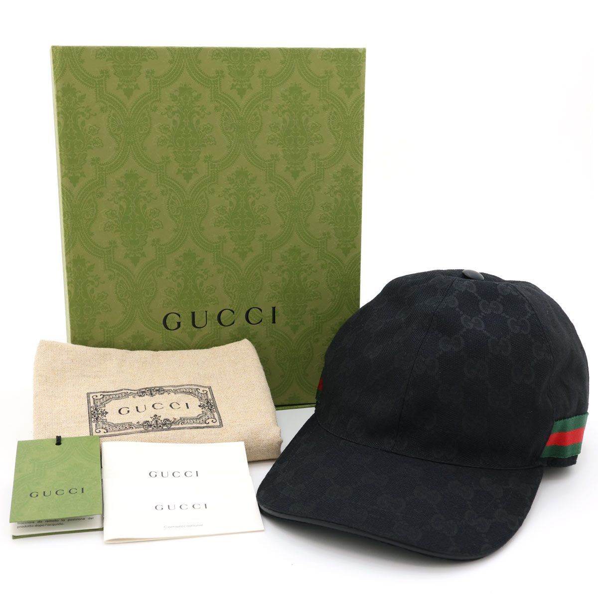 ほぼ未使用 】GUCCI グッチ キャップ オリジナル GGキャンバス ベース 