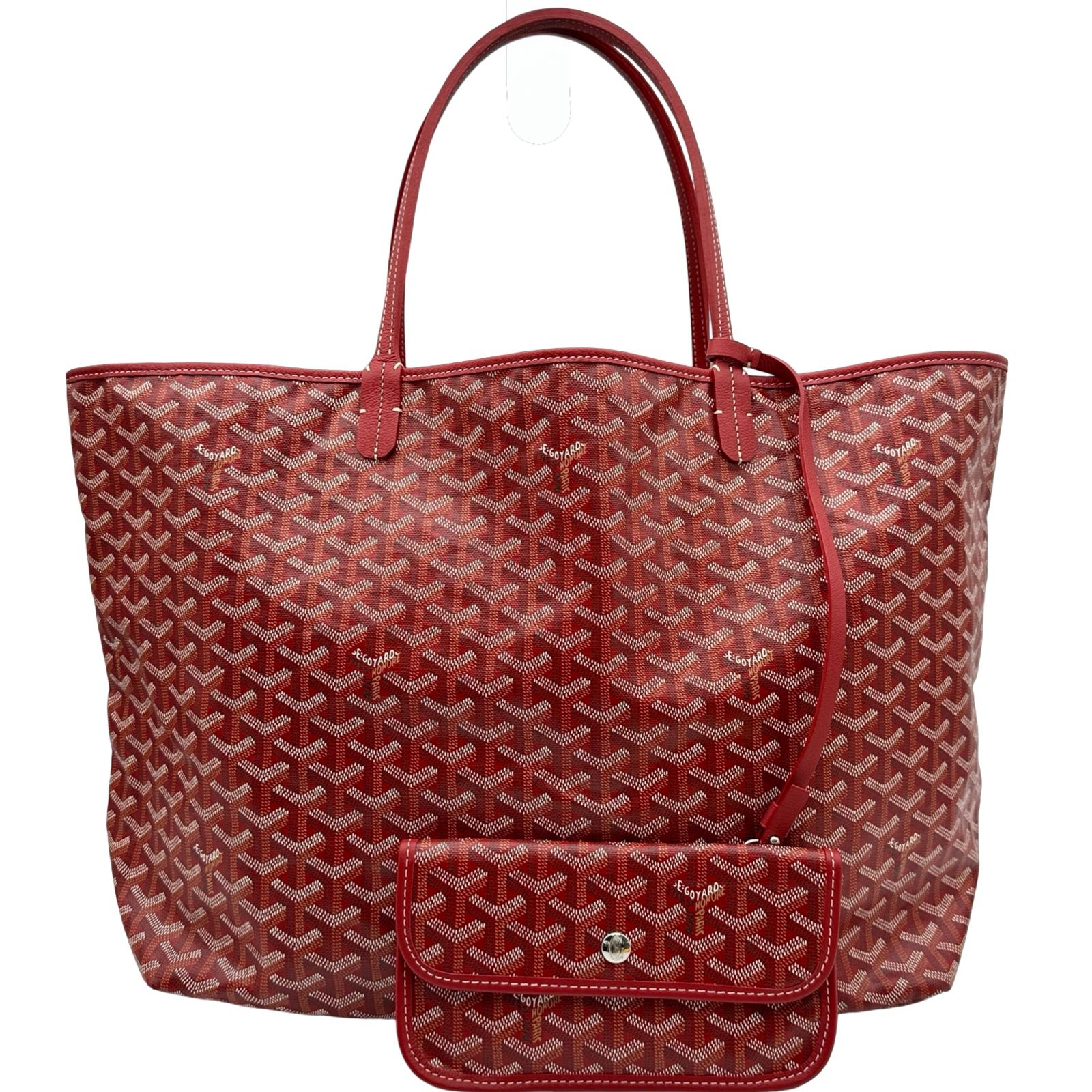 ゴヤール GOYARD サンルイGM レッド ゴヤールディンキャンバス レディース トートバッグ
