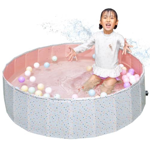 【新品】プール 折りたたみ 空気入れ不要 【子供たちを笑顔にするプール】 犬 ペット ベランダ 屋内 家庭用 120×30? 160×30? 家庭用 (120cm×30cm, ハート) 04debf91