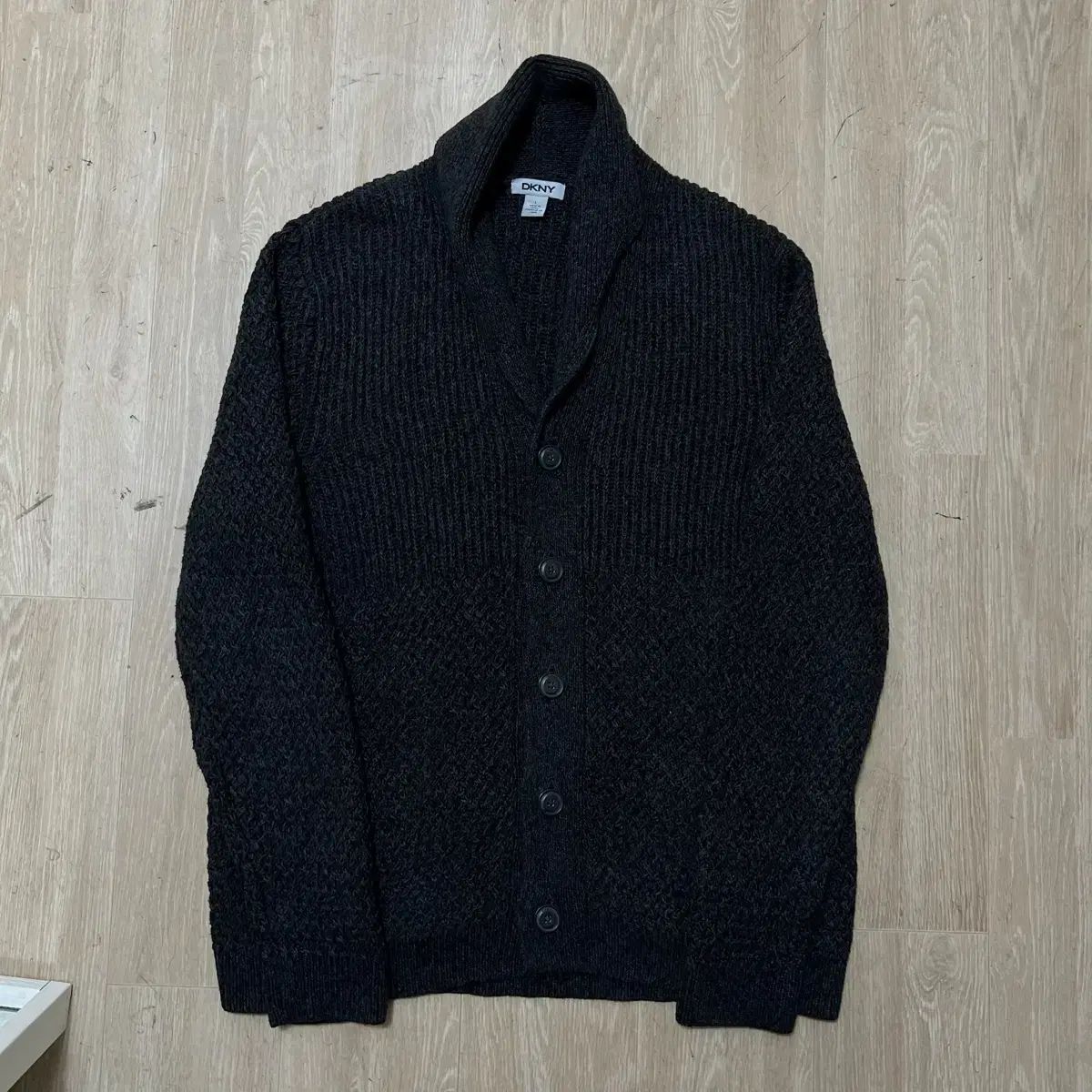 DKNY NEW YORK メンズ コットン ニット ショールカラー カーディガン L/100