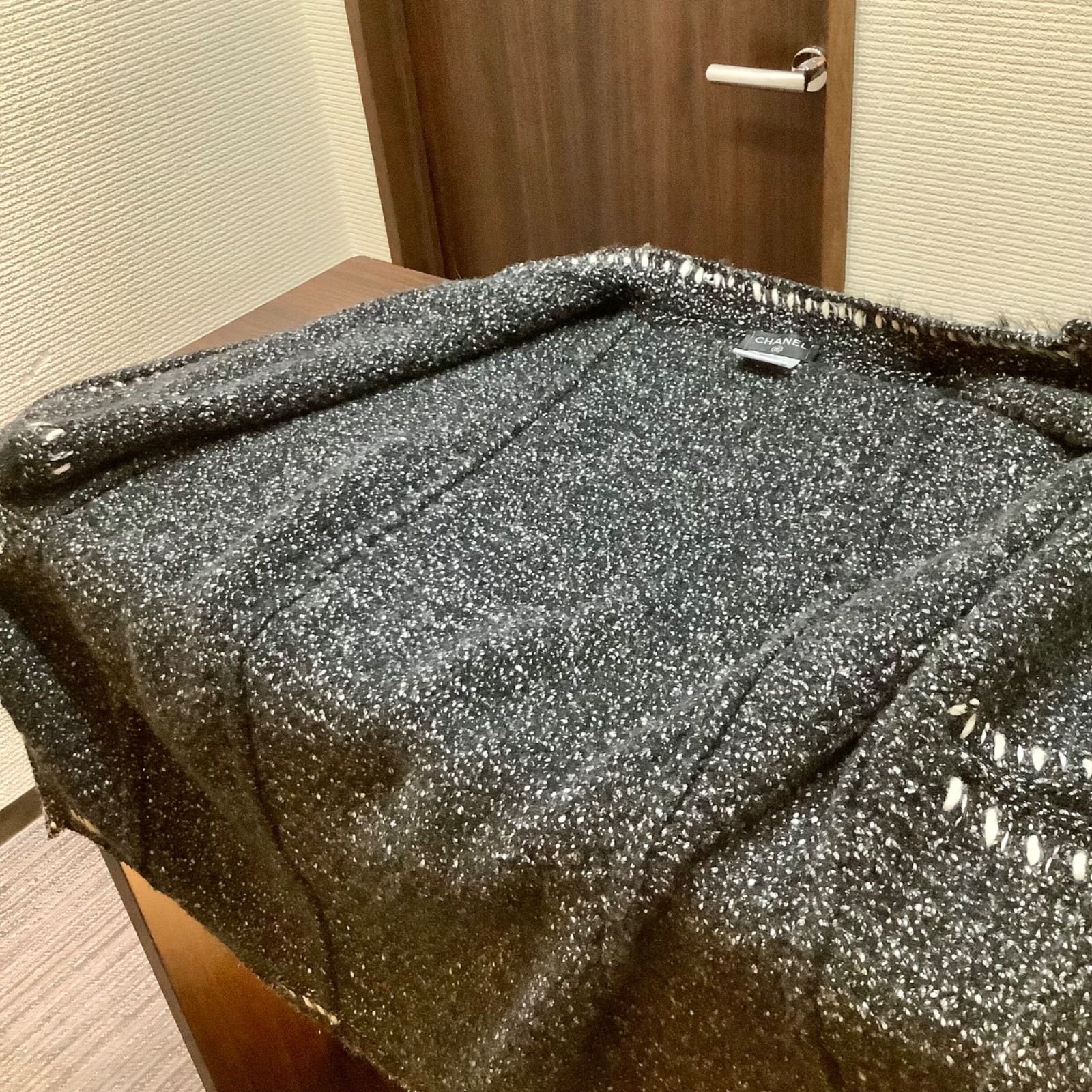 シャネル CHANEL 2010AW ツイード カシミヤ ニット ポンチョ コート 