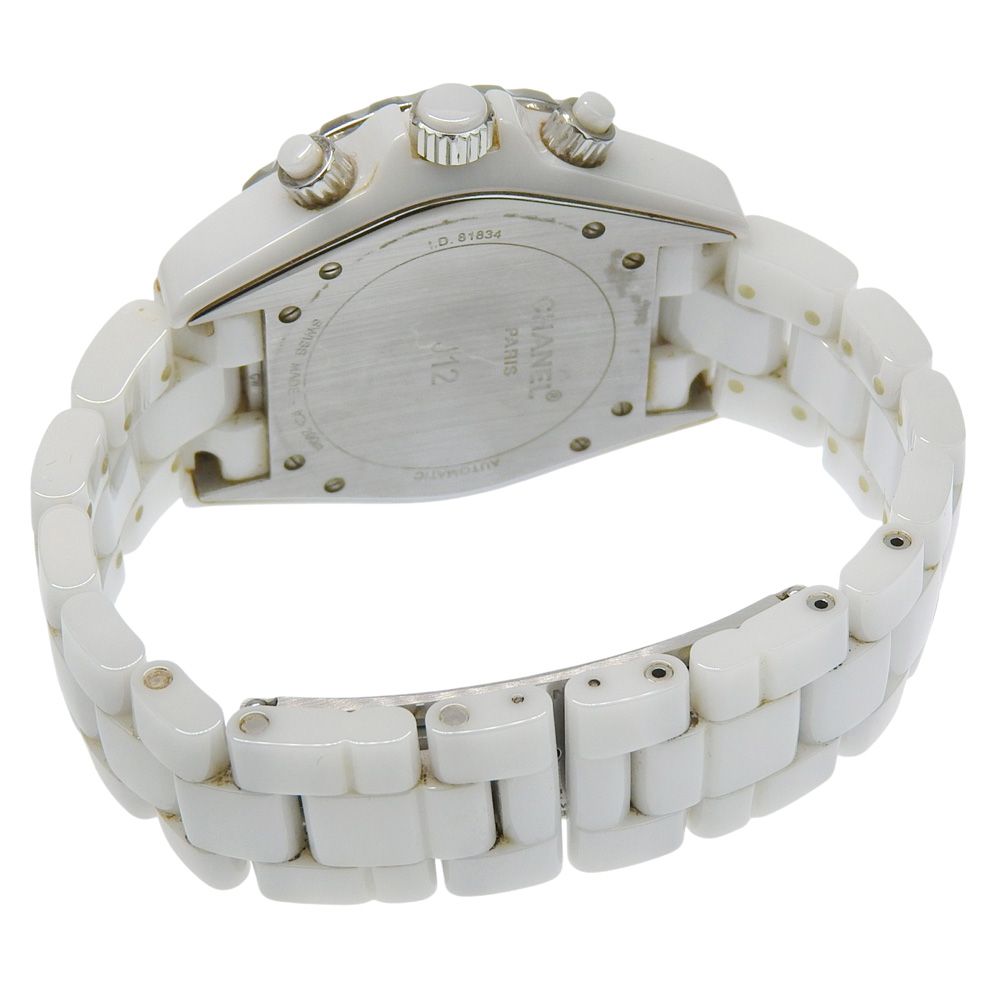 CHANEL 自動巻き時計 ダイヤモンド装飾 CHANEL】シャネル J12 9Pダイヤ クロノグラフ H2009 ホワイト