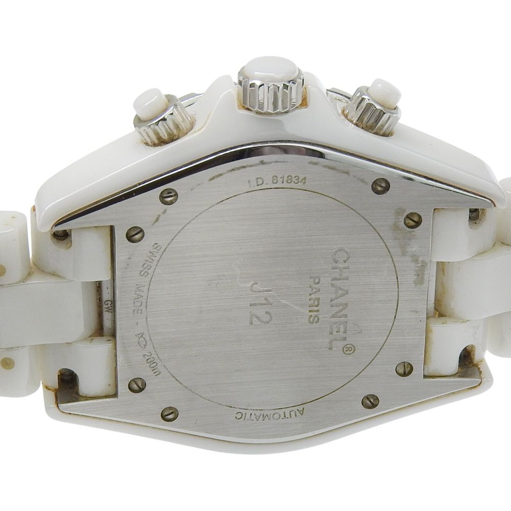 CHANEL】シャネル J12 9Pダイヤ クロノグラフ H2009 ホワイト