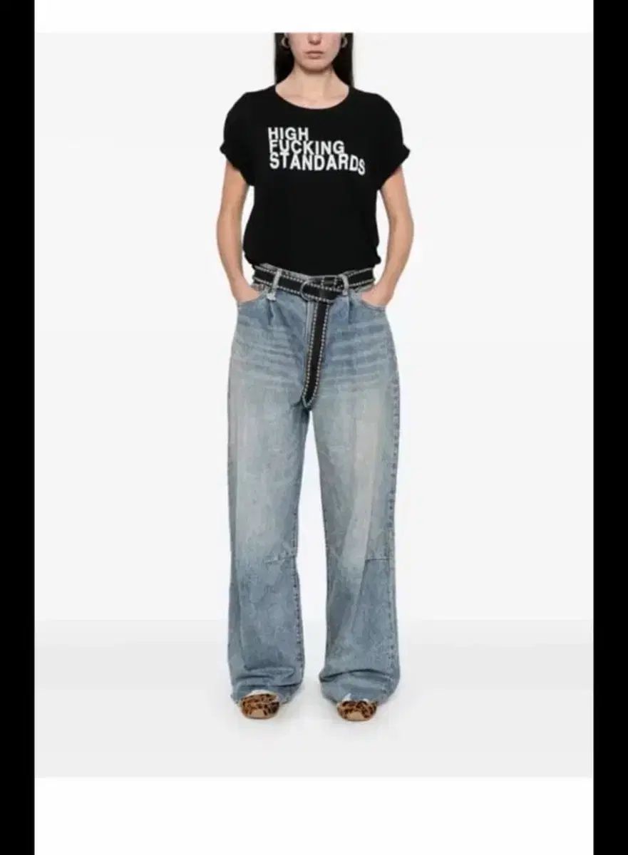 HIGH FUCKING STANDARDS ブラック 半袖 Tシャツ