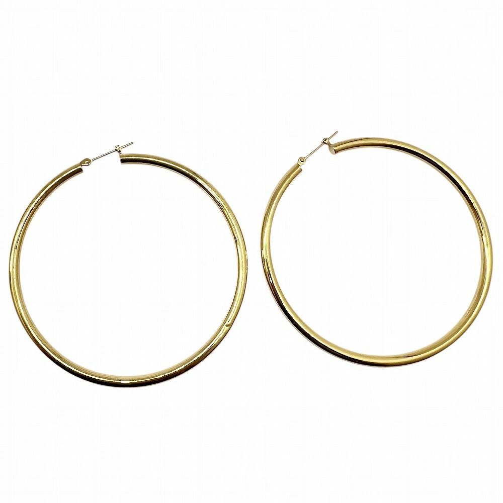 K18YG フープピアス イエローゴールド 18金 18Kピアス ゴールド アクセサリー レディース 女性用 お洒落 輪っか アクセサリー ジュエリー 【ブランドギャラリー東心斎橋店】