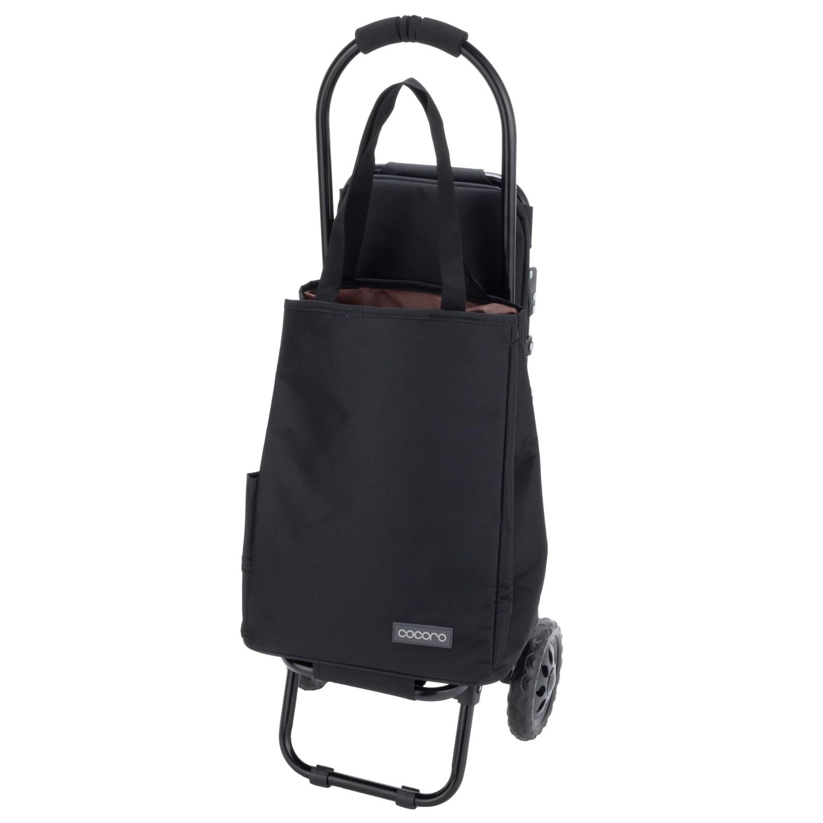 新品 レップ(Rep) Cocoro(コ・コロ) ショッピングカート ブレイク トートチェアカート ブラック 22L 椅子付き 荷物フック 折り畳み式 ペットボトル収納 保冷 保温 エコバッグ 買い物 おしゃれ 可愛い シンプル 便利 コンパクト 軽量 キャン