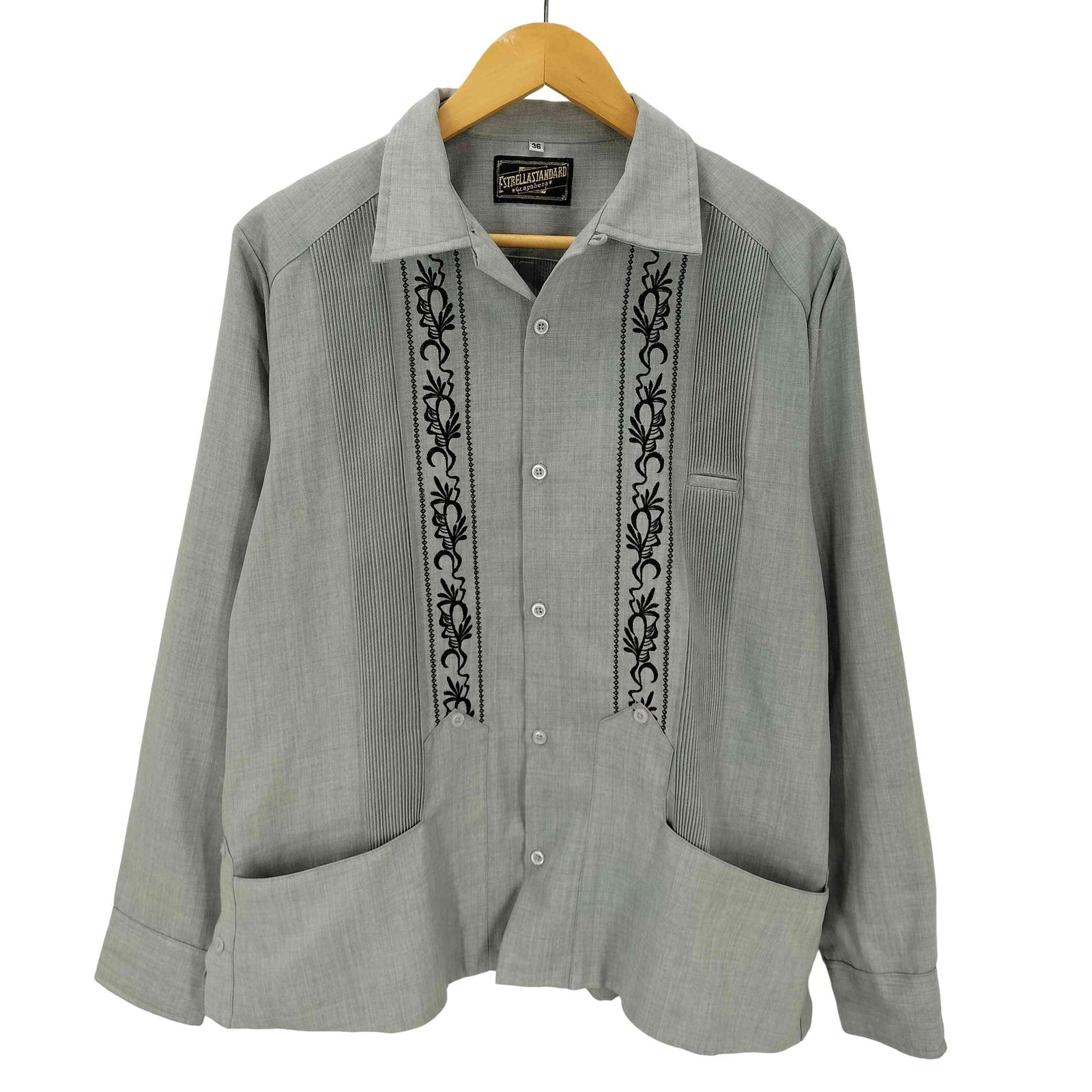 ユーズドフルギ USED古着 ESTRELLA STANDARD GUAYABERA L/S キューバ シャツ メンズ 36