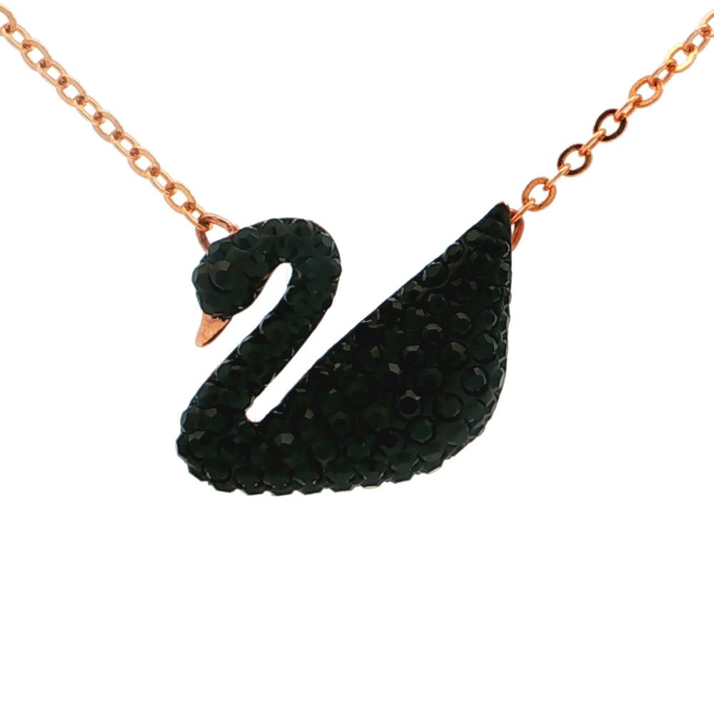 SWAROVSKI スワロフスキー ブラックスワン ネックレス ペンダント 合