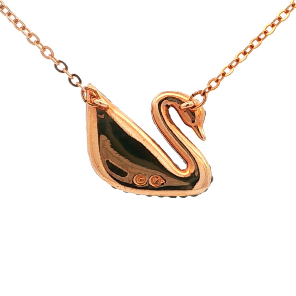 SWAROVSKI スワロフスキー ブラックスワン ネックレス ペンダント 合 