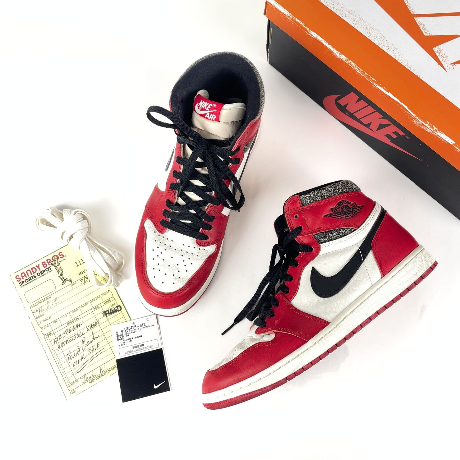 箱付　NIKE　ナイキ　2022　DZ5485-612　AIR　JORDAN　1　RETRO　HIGH　OG　エアジョーダン 1 レトロ ハイ　スニーカー　29cm　CHICAGO　シカゴ　VARSITY　RED/BLACK-SAIL-MUSLIN