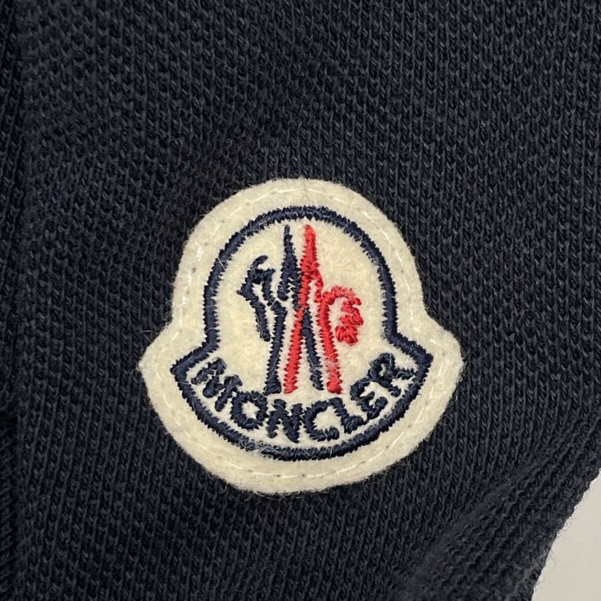 モンクレール MONCLER ポロシャツ L ブルー 美品 ロゴワッペン国内正規 snc モンクレール Moncler ポロシャツ XXL 紺 半袖 ワッペン ロゴ