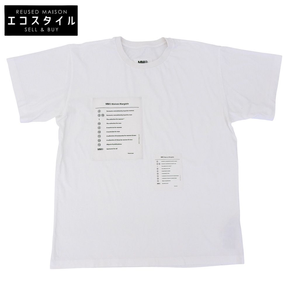 MM6 エムエムシックス メゾンパッチワークTシャツ トップス レディース ホワイト M 22AW S52GC0245 M