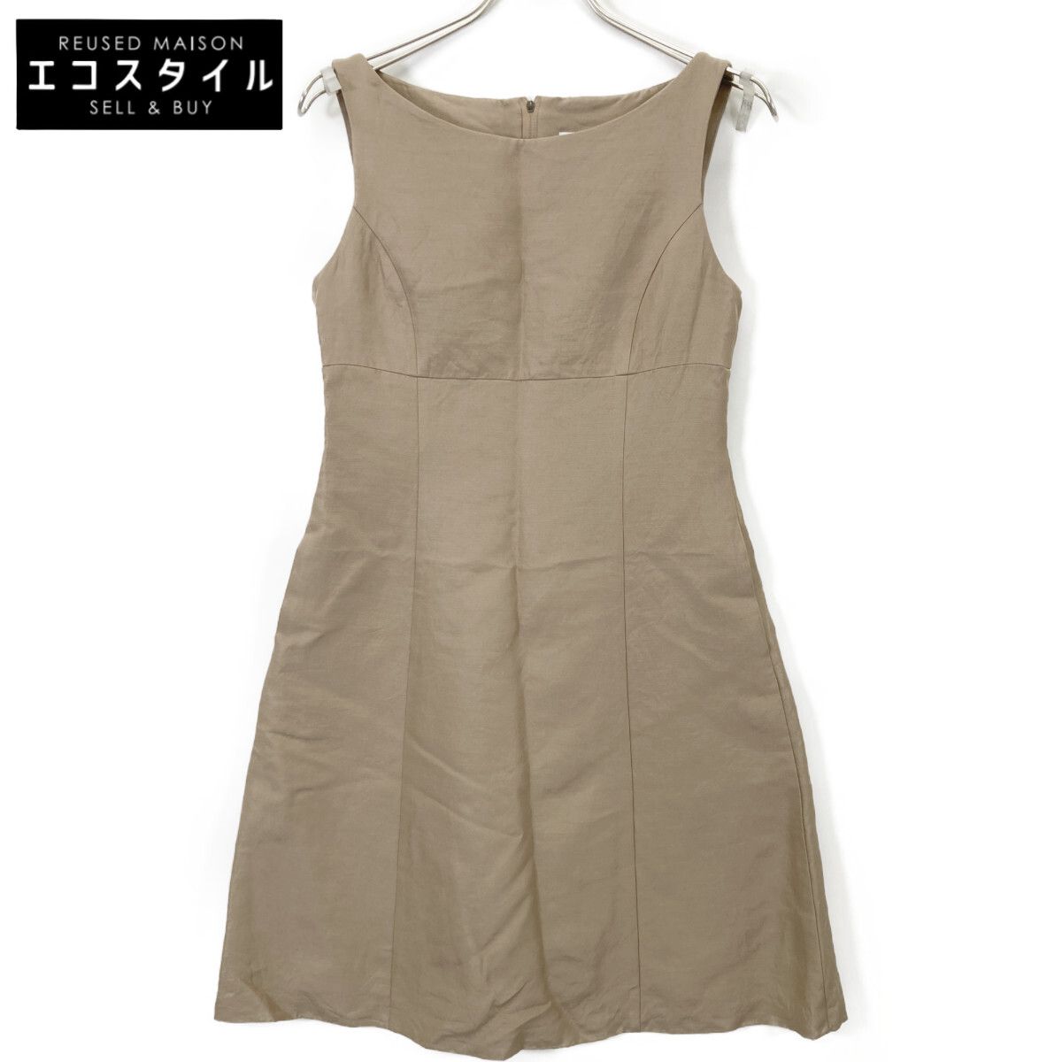 FOXEY　フォクシー　39343 ベージュ 19年 ノースリーブ ワンピース　38