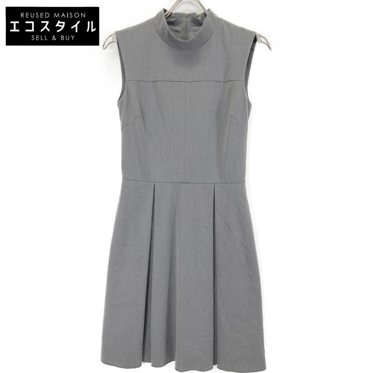 FOXEY NEW YORK　フォクシーニューヨーク　Faille Pleat Fit and Flare ノースリーブワンピース　38