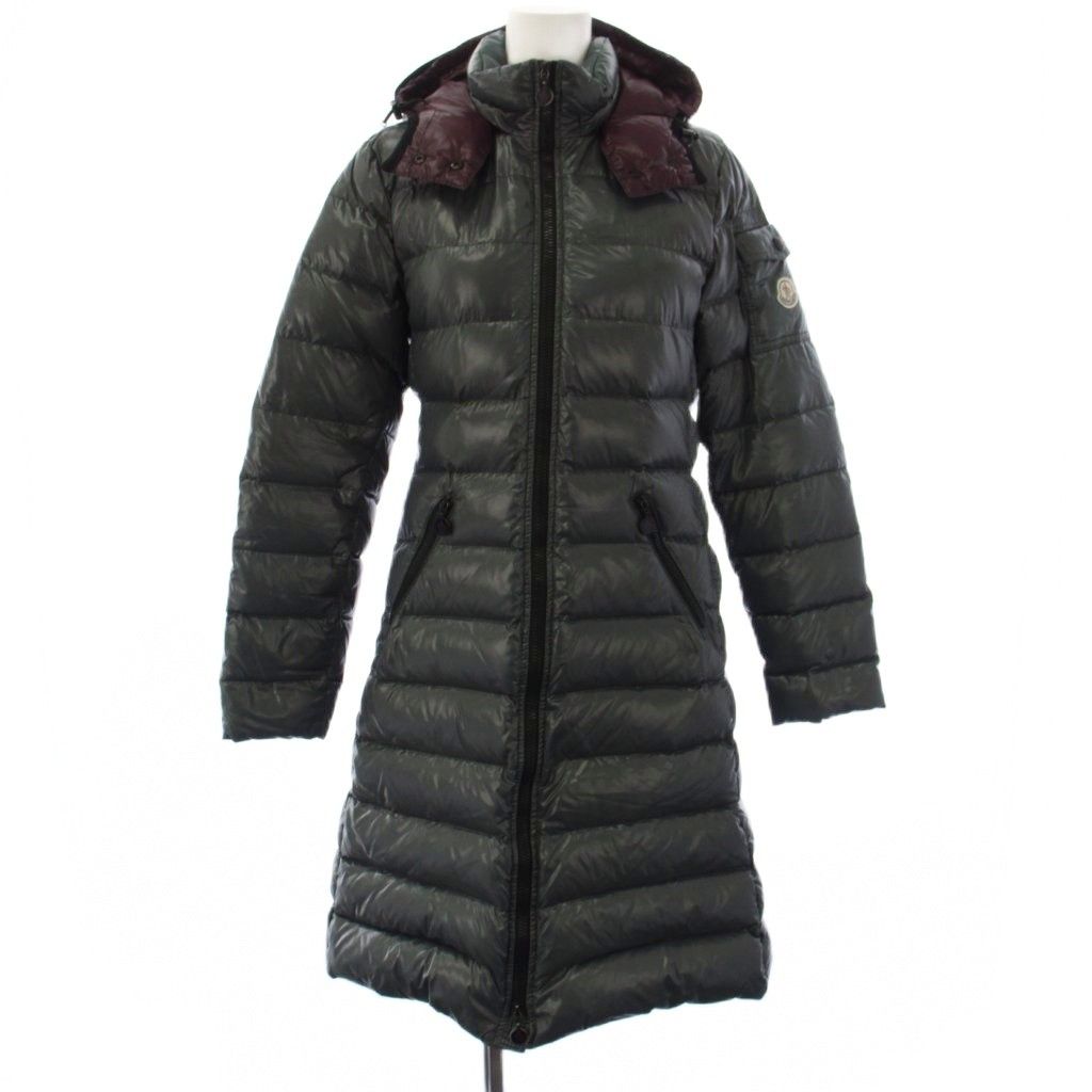 モンクレール MONCLER MOKA ダウンコート フーディ ロング 0 カーキ 020934931150 /KH