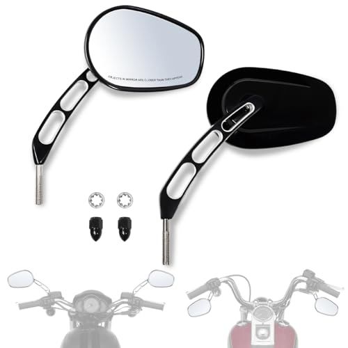 FOVPLUE ハンドルバーマウントミラー 左右セット リアビューミラー 1982-2025 年対応 Harleyモデル用 CVO、Dyna、Electra Glide、Road Glide、Road King、Softail、Street b53b7439
