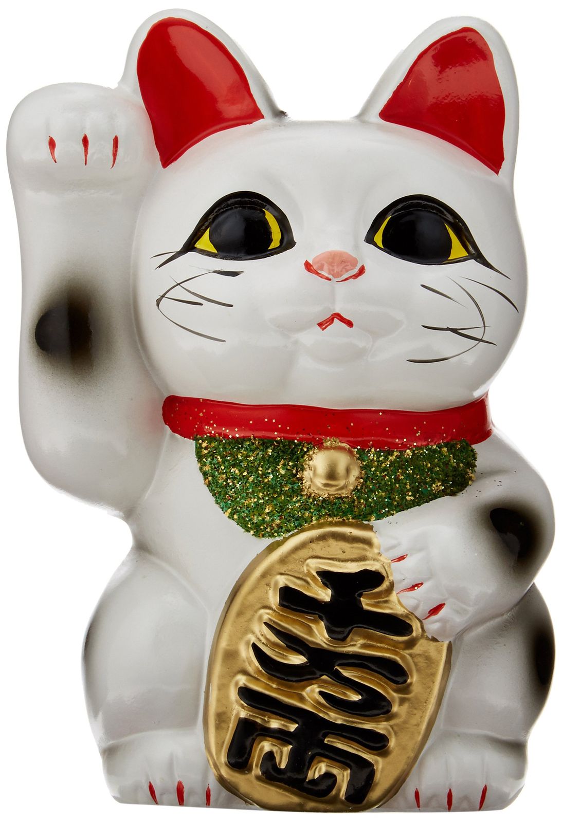 白 小判猫 4号 お金を招く右手 招き猫 常滑焼AR 7ec932e3
