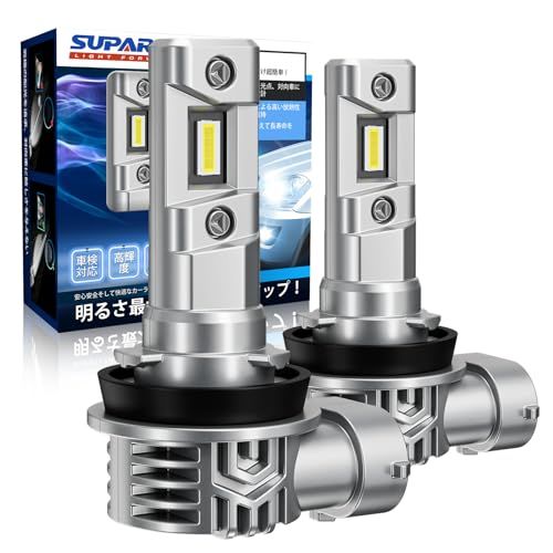 『業界最ちっちゃ!』SUPAREE H11 LED ヘッドライト LED フォグランプ H8 H11 H16 LED フォグランプ 爆光 14000lm 20W*2 6500K ハロゲンより小さい 高光効LEDチップ搭載 車/バイク用 DC1 506b9415