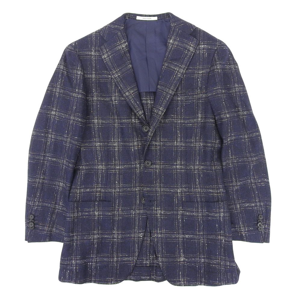 BARNEYS NEWYORK バーニーズニューヨーク 美品 MADISON Ferla アルパカ×ウール タータンチェック ジャケット メンズ ネイビー 44 44 BARNEYS NEWYORK バーニーズニューヨーク 美品 MADISON Ferla アルパカ×ウール タータンチェック ジャケット メンズ ネイビー 44 44