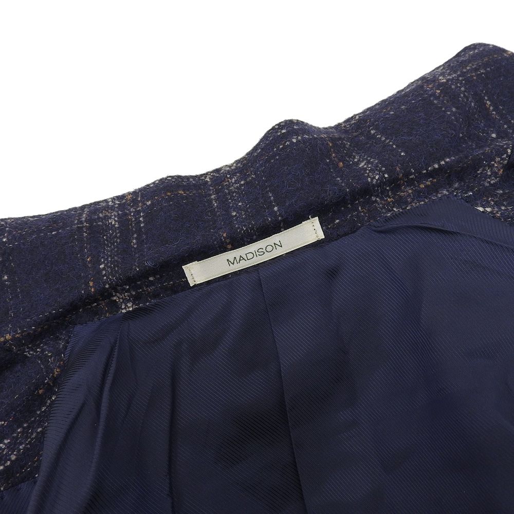 BARNEYS NEWYORK バーニーズニューヨーク 美品 MADISON Ferla アルパカ×ウール タータンチェック ジャケット メンズ ネイビー 44 44 BARNEYS NEWYORK バーニーズニューヨーク 美品 MADISON Ferla アルパカ×ウール タータンチェック ジャケット メンズ ネイビー 44 44