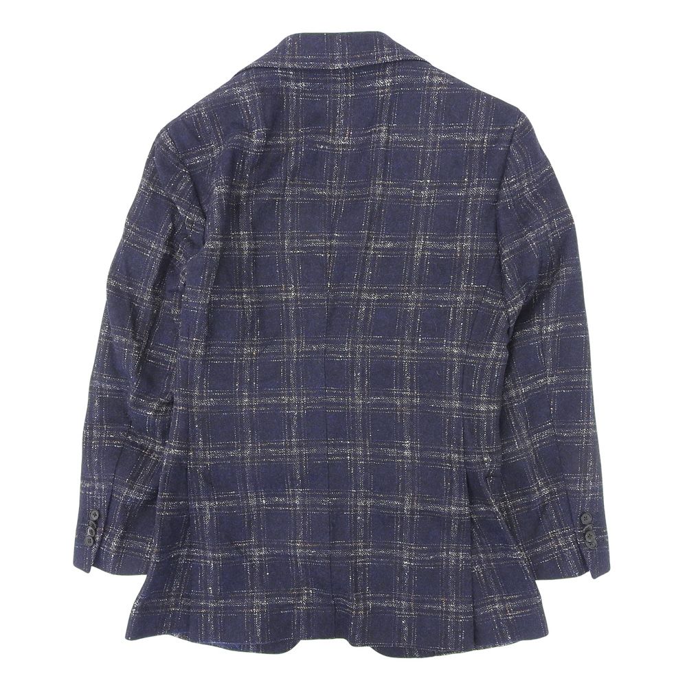 BARNEYS NEWYORK バーニーズニューヨーク 美品 MADISON Ferla アルパカ×ウール タータンチェック ジャケット メンズ ネイビー 44 44 BARNEYS NEWYORK バーニーズニューヨーク 美品 MADISON Ferla アルパカ×ウール タータンチェック ジャケット メンズ ネイビー 44 44