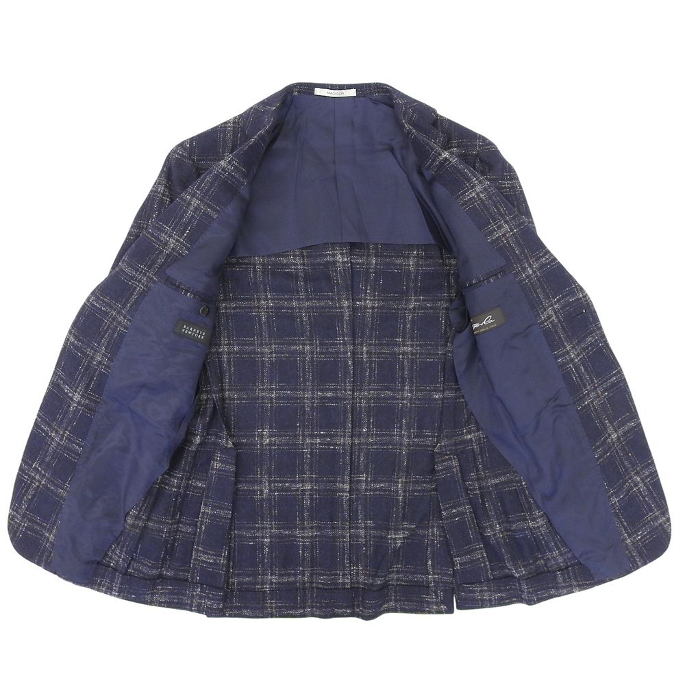BARNEYS NEWYORK バーニーズニューヨーク 美品 MADISON Ferla アルパカ×ウール タータンチェック ジャケット メンズ ネイビー 44 44 BARNEYS NEWYORK バーニーズニューヨーク 美品 MADISON Ferla アルパカ×ウール タータンチェック ジャケット メンズ ネイビー 44 44