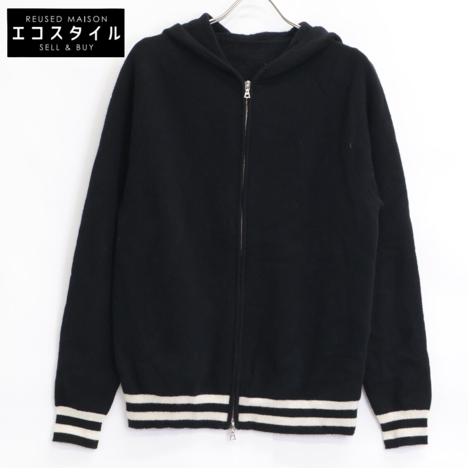 SOPHNET.　ソフネット　SOPH-242073 ブラック WOOL FLEECE ZIP UP HOODIE　L