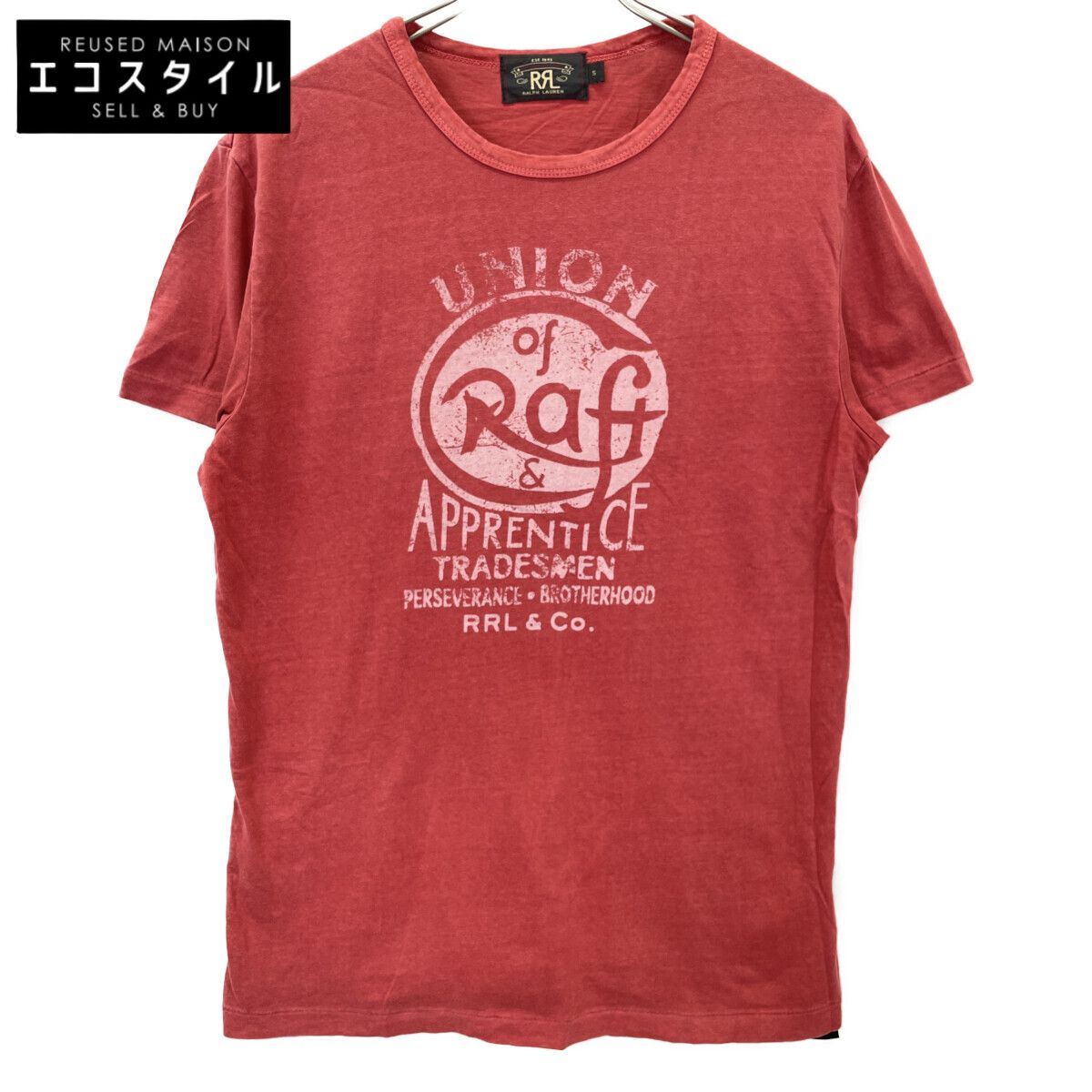 RRL　ダブルアールエル　レッド ヴィンテージ半袖Tシャツ　S